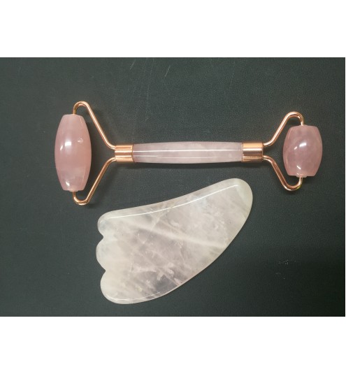 ROSE QUARTZ ROLLER & GUA SHA